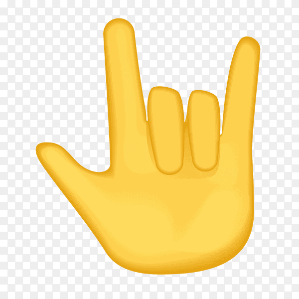 Love you gesture gestures emoji vector PNG