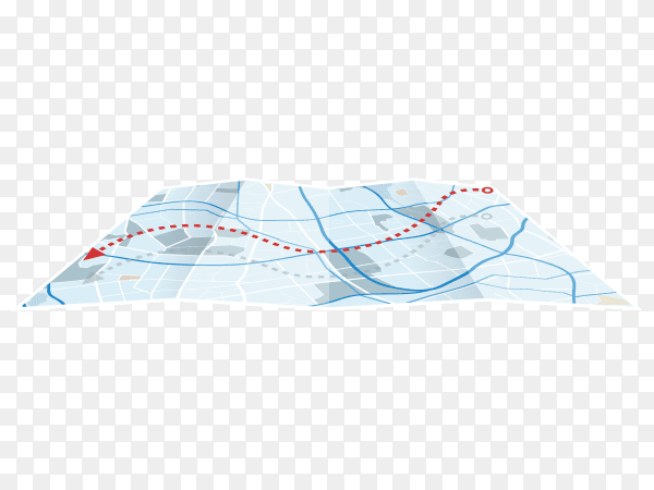 Map blue color on transparent background PNG