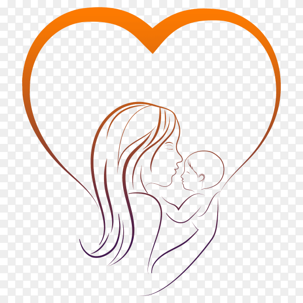 Maternity figure on transparent background PNG