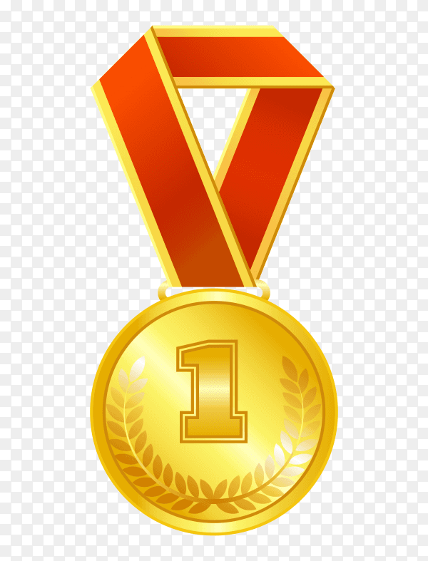 Medal of winner design on transparent background PNG