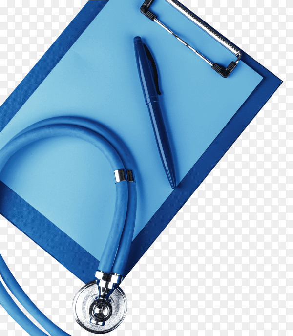 Medical stethoscope on transparent PNG