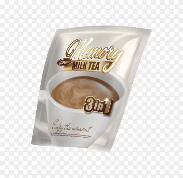 Milk tea drink on transparent background PNG