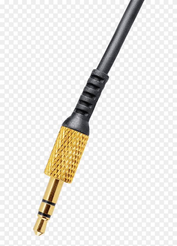 Mini jack audio connector 3-5 mm on transparent background PNG