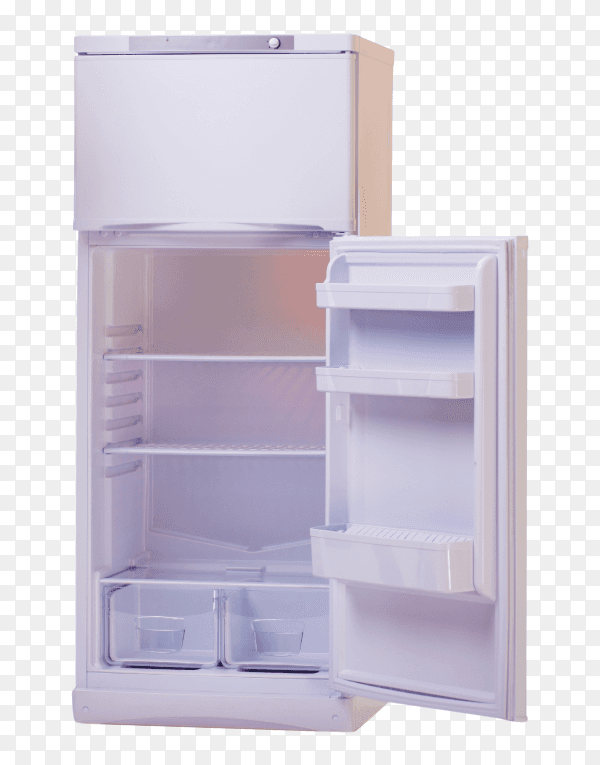 Modern fridge isolated on transparent PNG