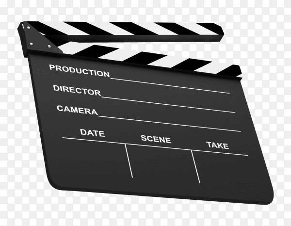 Movie clapper on transparent PNG