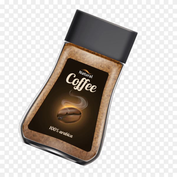 Natural coffee design Clipart PNG
