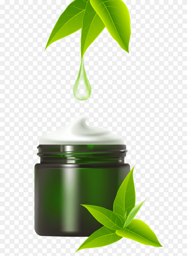 Natural cream ad template Premium vector PNG