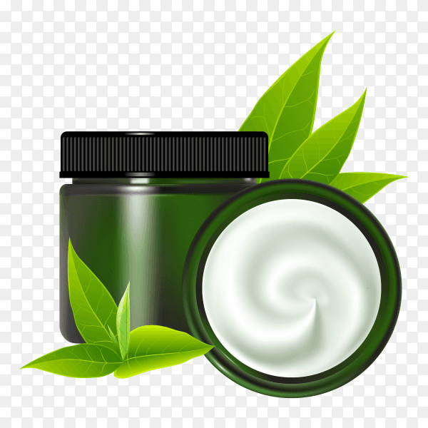 Natural cream ad template vector PNG