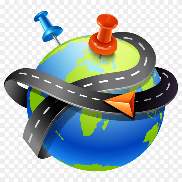 Navigation Concept on transparent background PNG