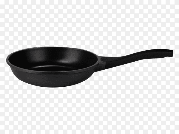 New black frying pan on transparent PNG