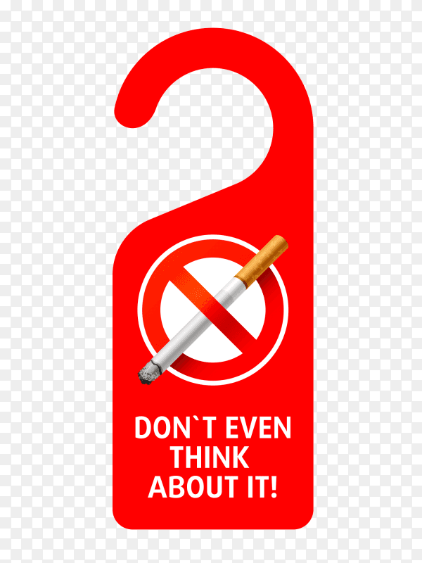 No smoking sign on transparent background PNG
