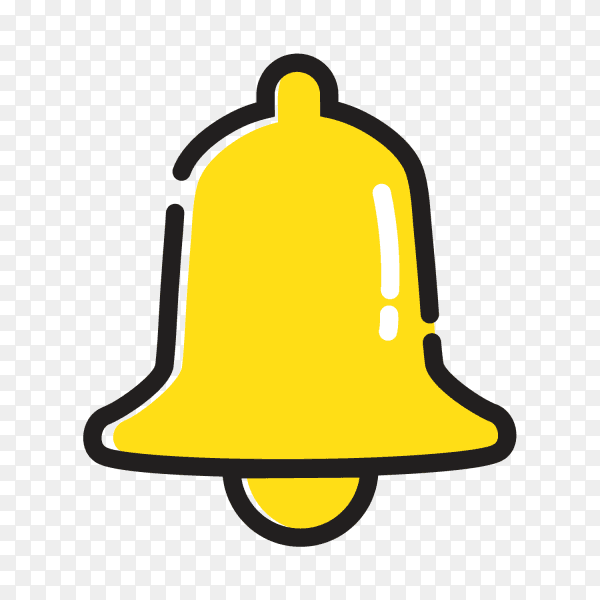 Notification bell icon incoming inbox message alarm Clipart PNG