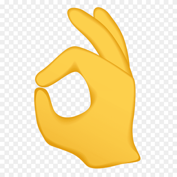 OK hand gestures Premium vector PNG