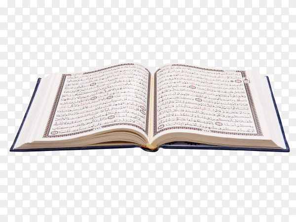 Open Holy Quran Islam Book on transparent background PNG