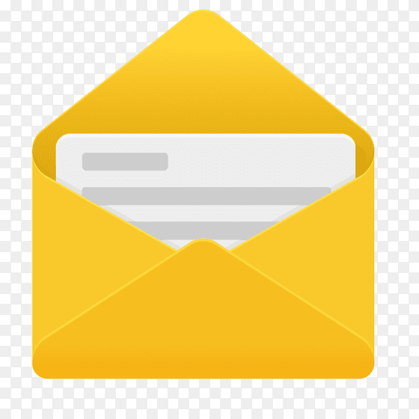 Opened envelope with note paper vector PNG