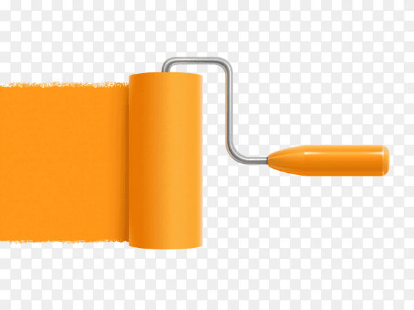 Orange paint bruch vector PNG
