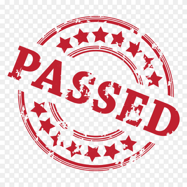 Passed Stamp on transparent background PNG