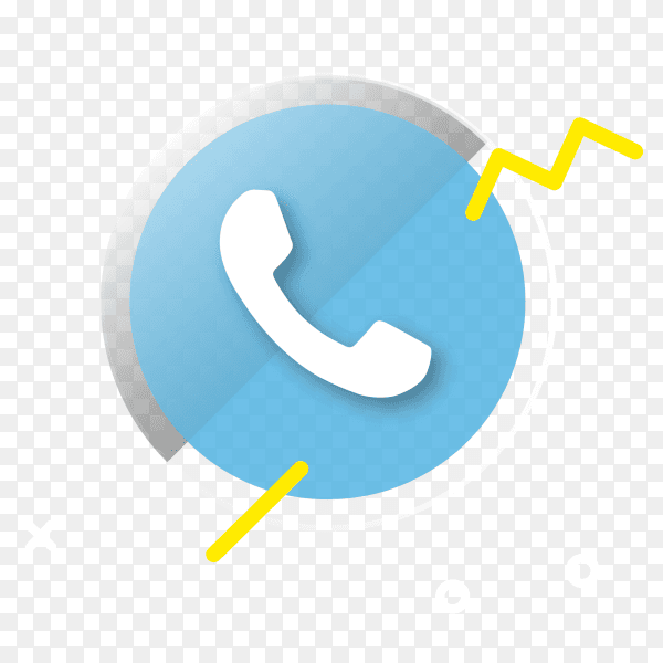 Phone call logo on transparent PNG