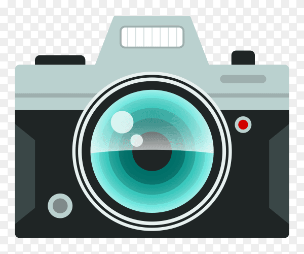 Photo camera on transparent background PNG