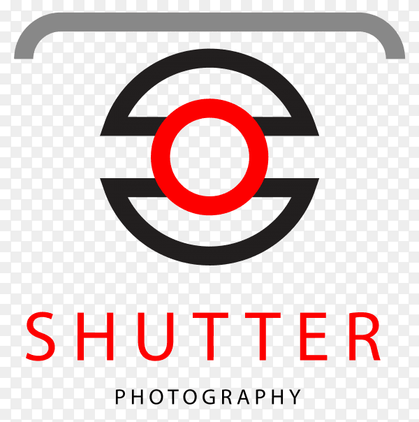Photography logo design on transparent background PNG