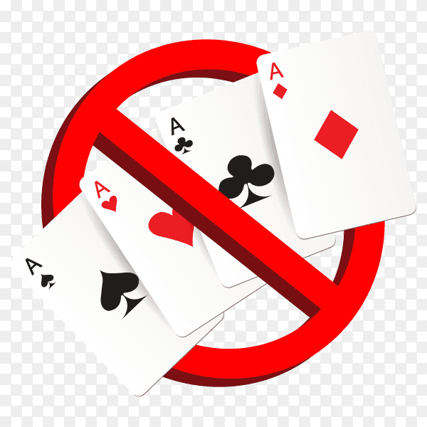 Play gamble suit card prohibition sign Clipart PNG
