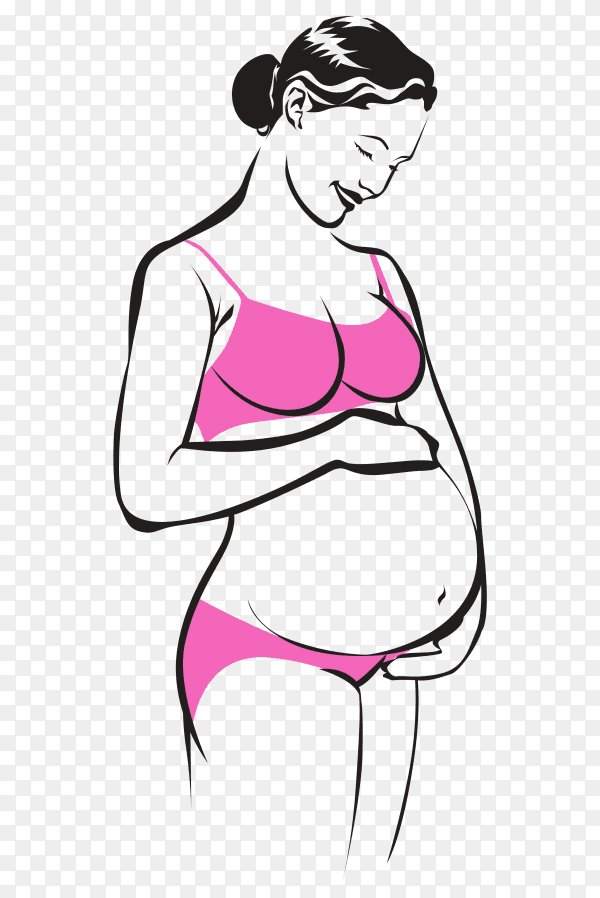 Pregnancy on transparent background PNG