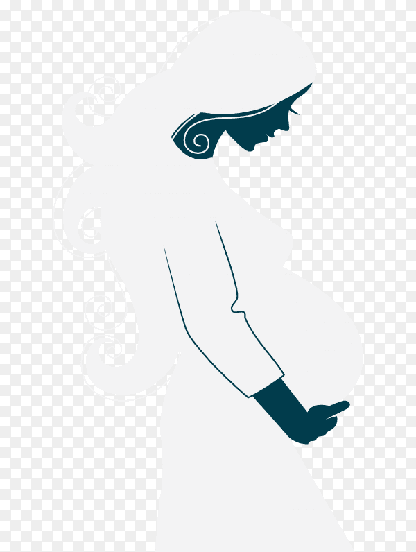 Pregnant woman on transparent PNG
