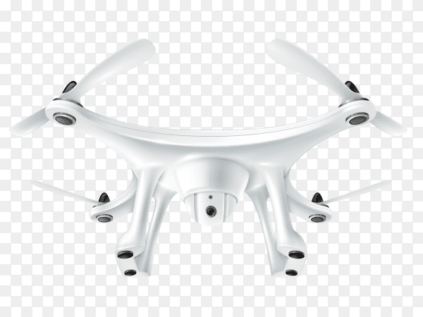 Professional drone with flat design Premium vector PNG