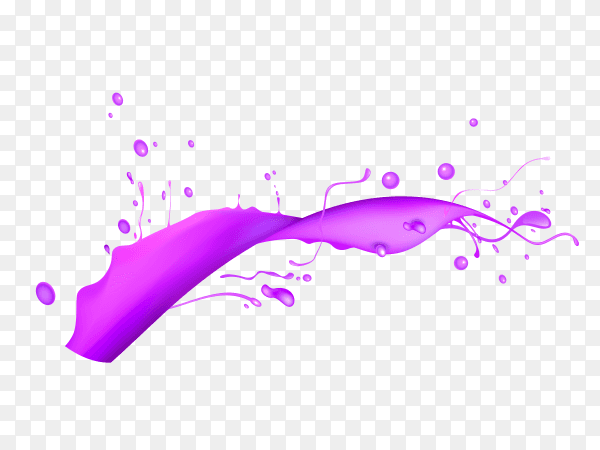 Purple Splash paint on transparent background PNG