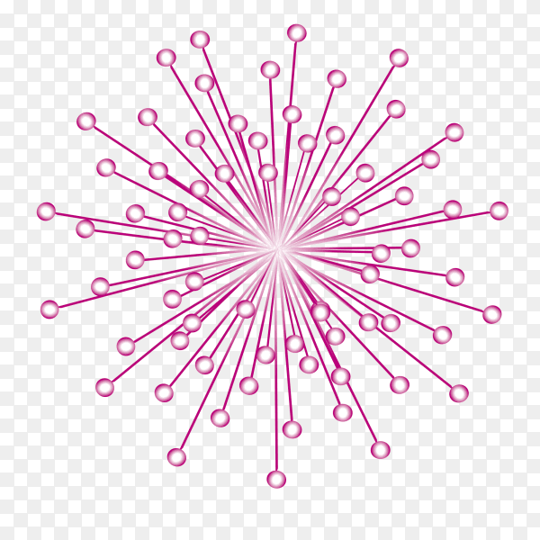 Purple fireworks on transparent background PNG