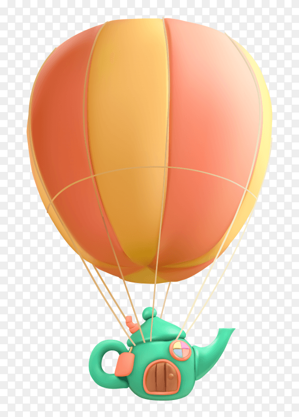 Realistic air balloon vector PNG