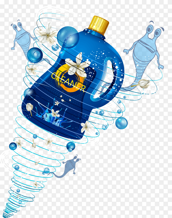 Realistic cleaning product ad Clipart PNG