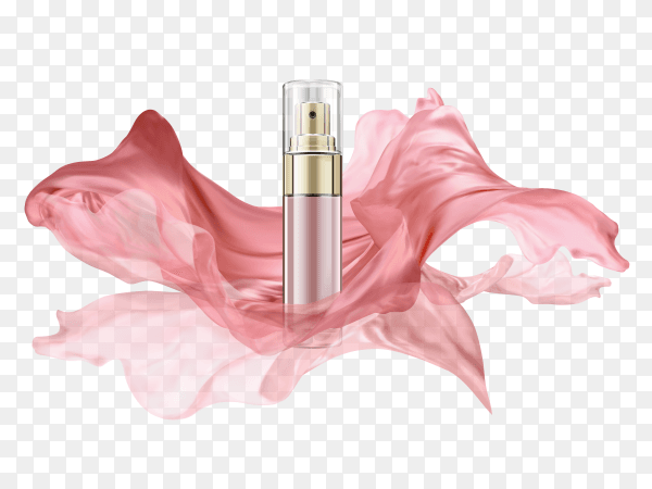 Realistic perfume bottle ad template Clipart PNG