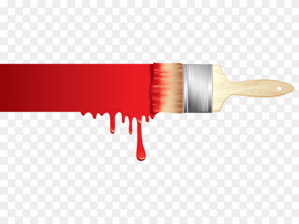 Red Straight paint bruch Clipart PNG