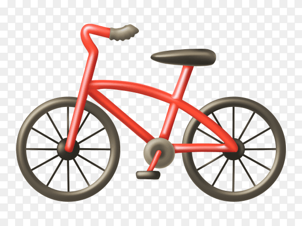 Red bicycle Premium Vector PNG
