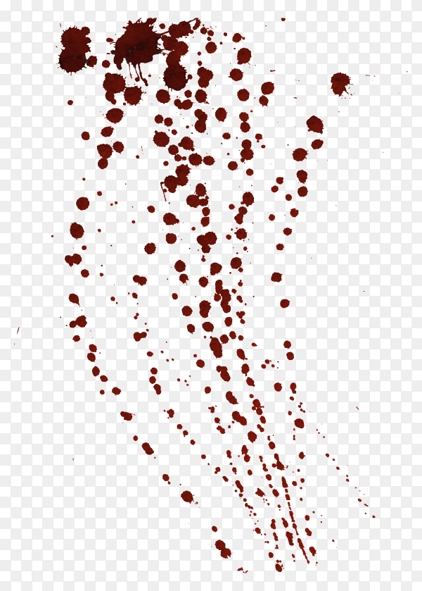 Red blood on transparent background PNG