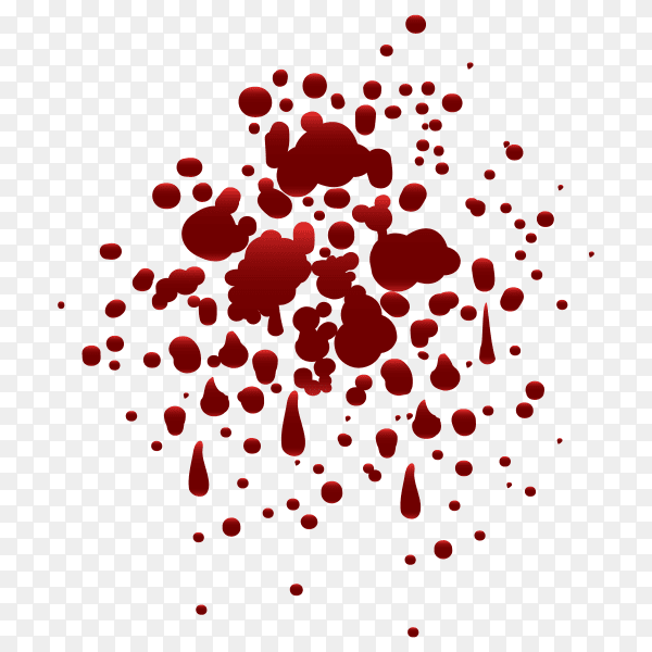 Red blood splashes clipart PNG