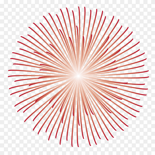 Red fireworks Premium vector PNG