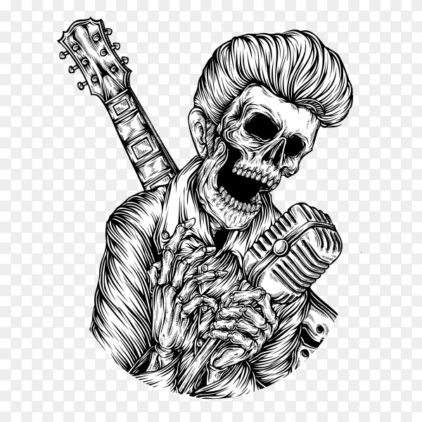 Rock star on transparent background PNG