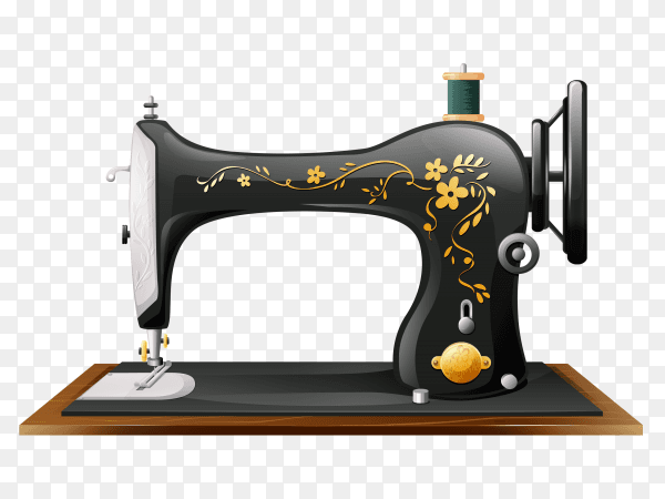 Sewing machine on transparent background PNG