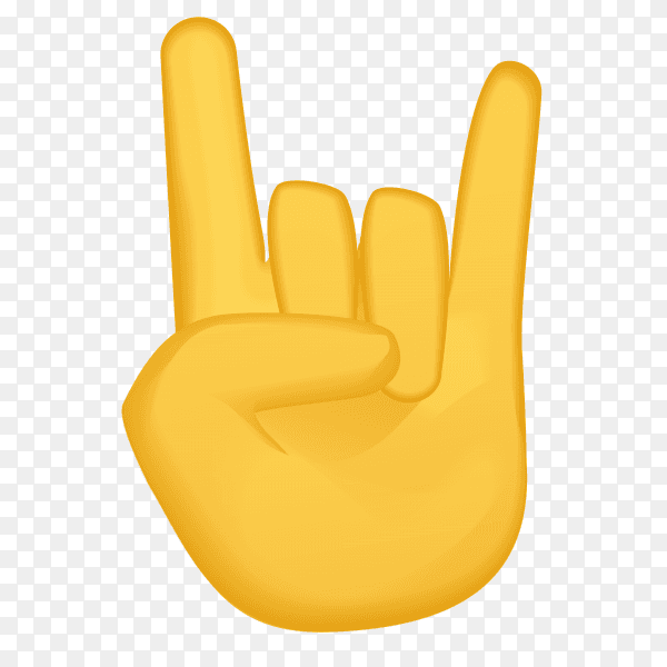 Sign of the horns gestures emoji Clipart PNG