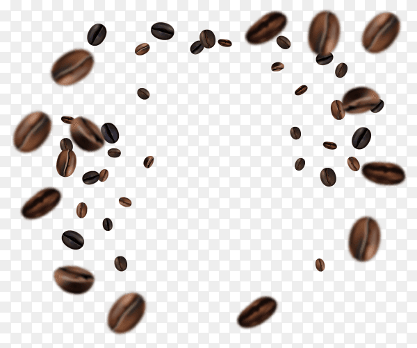 Simple wallpaper with coffee beans vector PNG