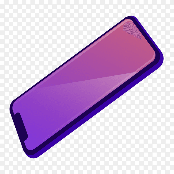 Smartfone device on transparent background PNG