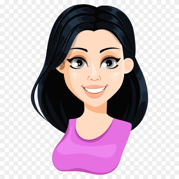 Smiling woman on transparent background PNG