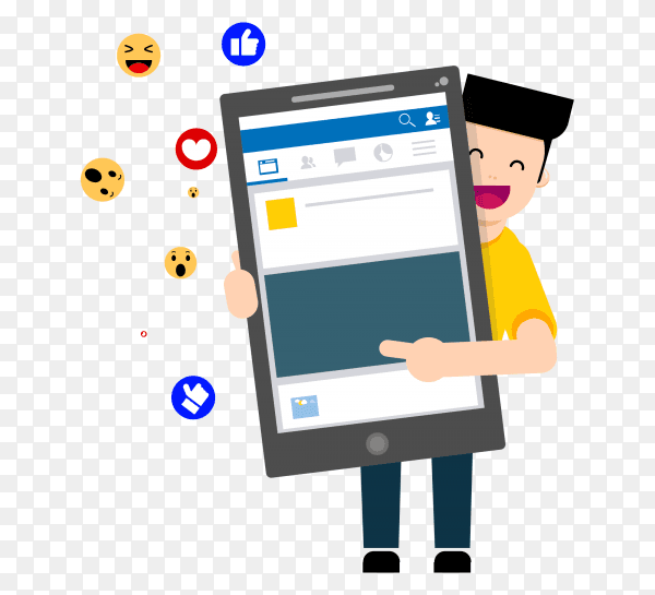 Social media facebook like vector PNG