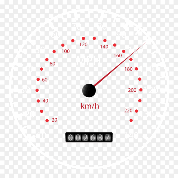 Speedometer icon on transparent background PNG