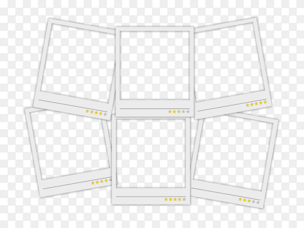 Star rating on transparent PNG