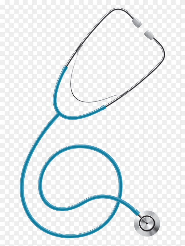Stethoscope and medical equipmentn on transparent PNG