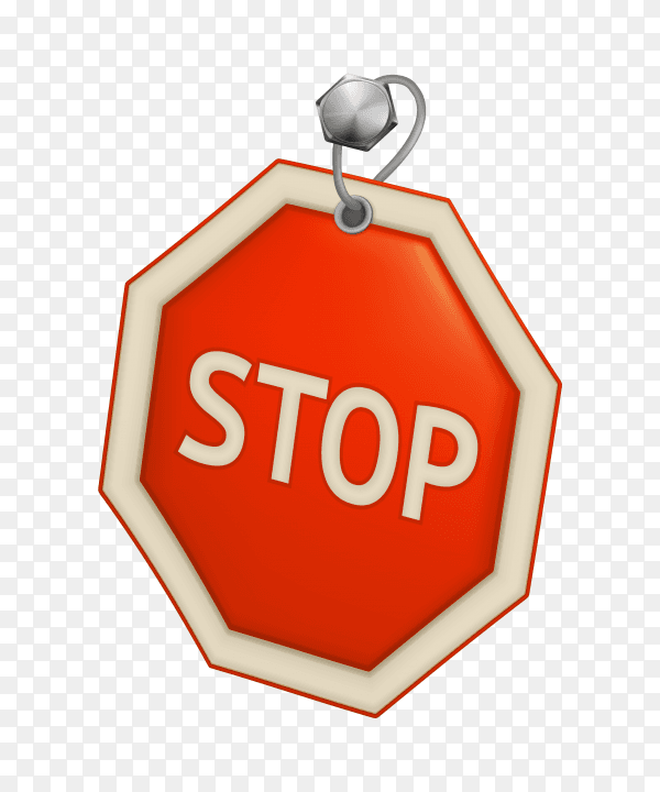 Stop Sign on transparent background PNG