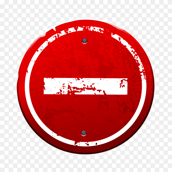 Stop sign premium vector PNG
